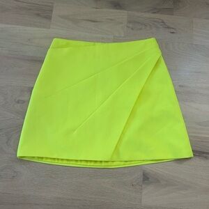 Alice + Olivia Neon Yellow Mini Skirt